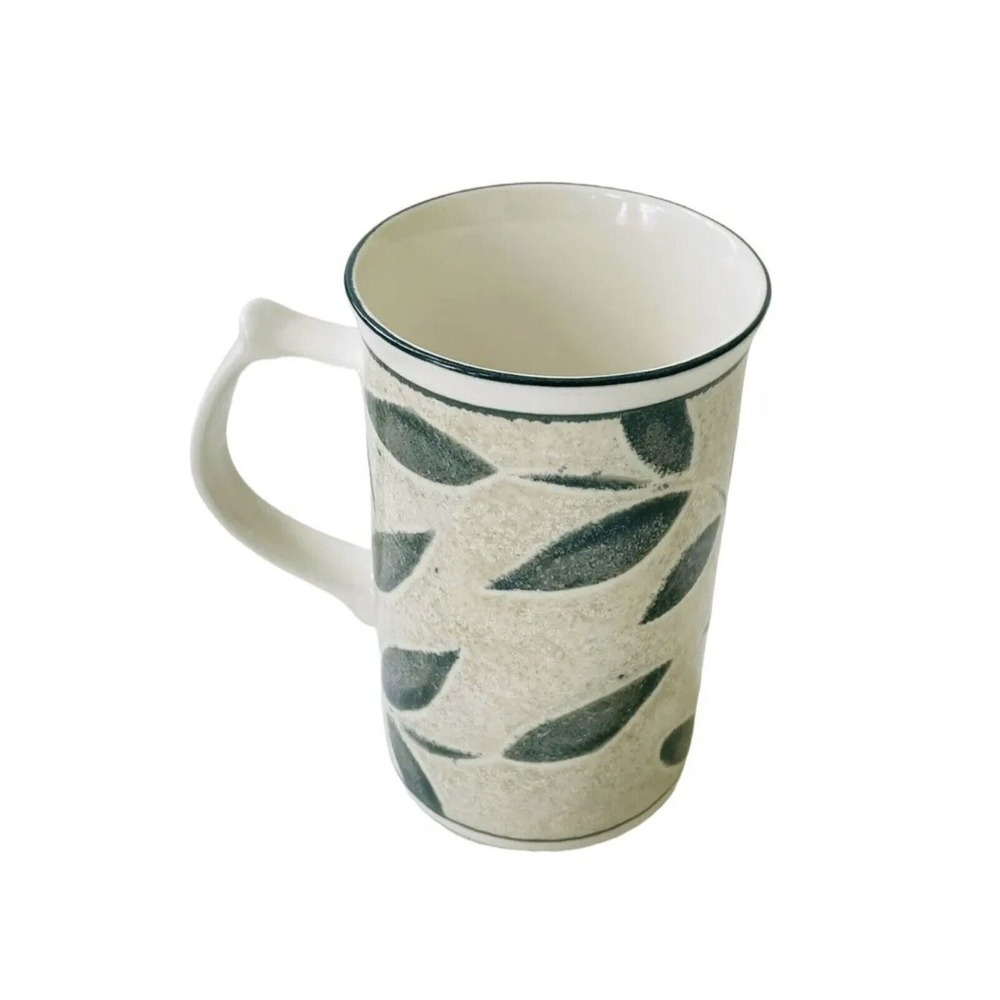 Mikasa‎ Nature's Song Cappuccino Mug  Green Leaf Design Preowned - Picture 3 of 4
